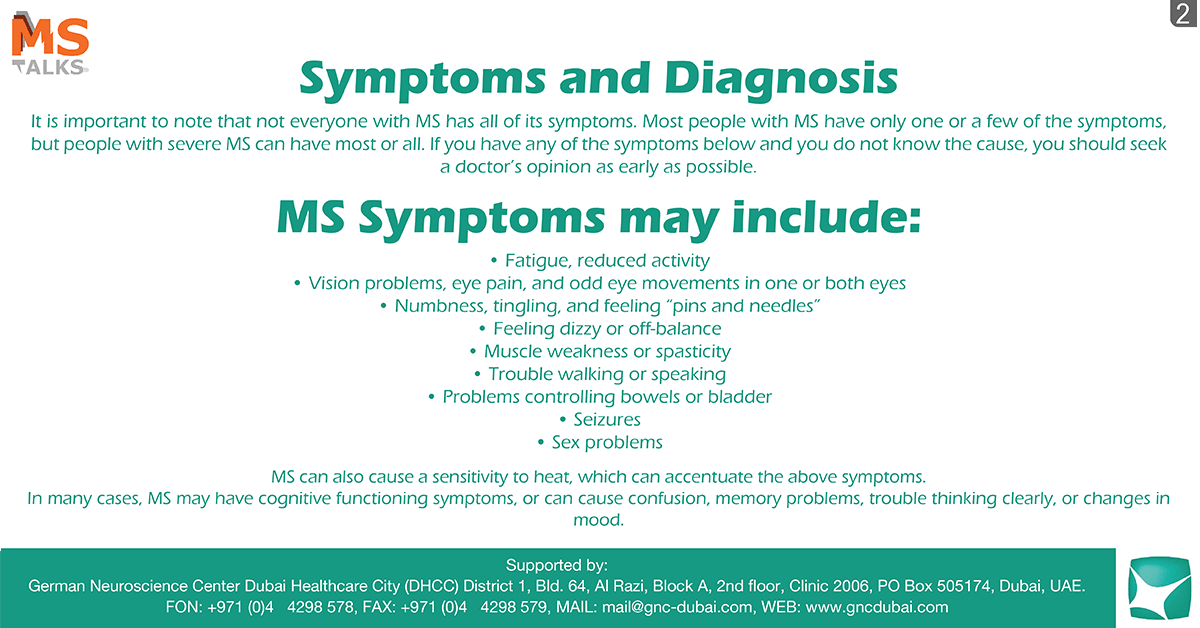 Symptoms of Multiple Sclerosis