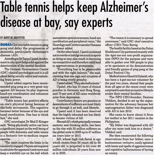 Ping Pong for Alzheimer event