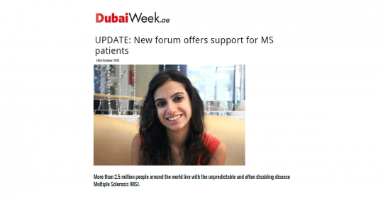 New Multiple Sclerosis Forum Supported By GNC Dubai | feat. in DubaiWeek