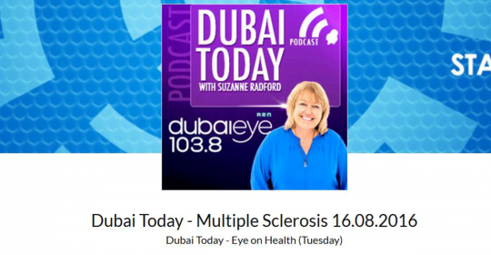 Maha (MS Talks) and Dr. Willem (Neurologist) speaking about Multiple Sclerosis – Eye Dubai Radio