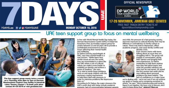 UAE teen support group to focus on mental wellbeing