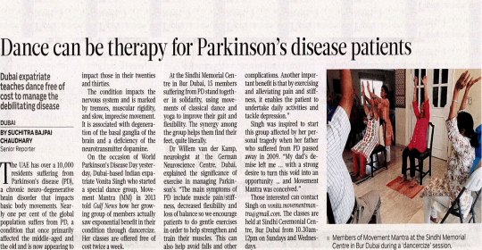 Dance is therapy for Parkinson’s disease patients – Gulf News Dubai